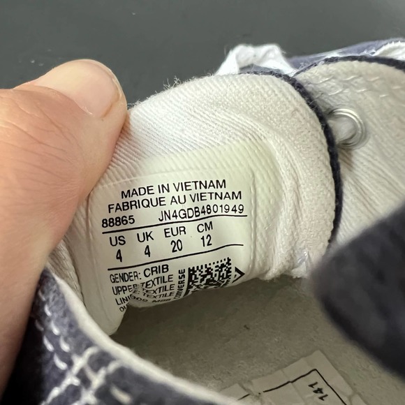 Converse Chuck Taylor All Star Prewalker Booties Blue Canvas Crib size 4 - Picture 10 of 10